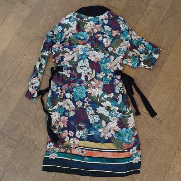 Zara Basic Collection Size XS Multicolor Floral Print Shirt Dress‎ - Picture 7 of 8